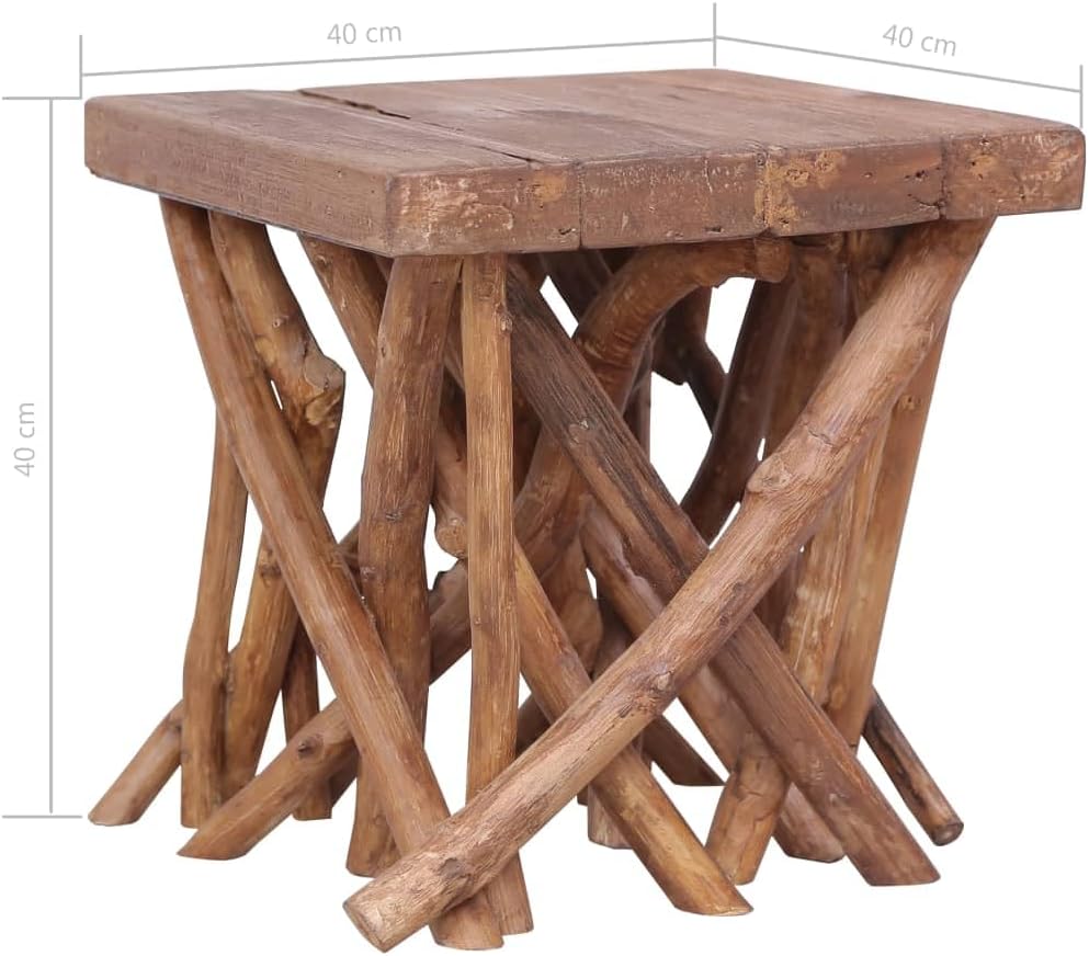 Solid Wood Coffee Table with Log Legs Y1516
