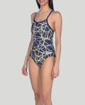 Navy-Yellow Swimsuit B9052