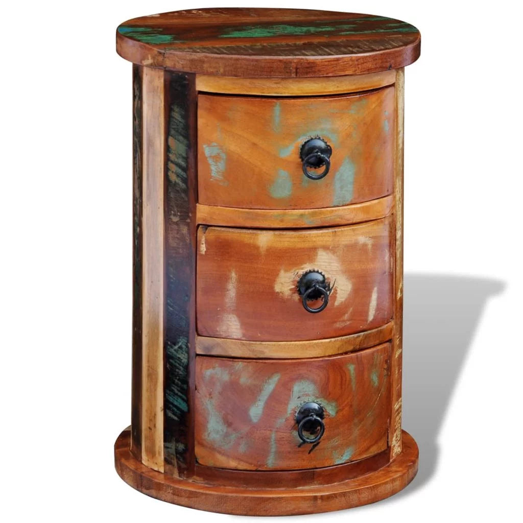 Reclaimed 3 Drawer Solid Wood Cabinet I339