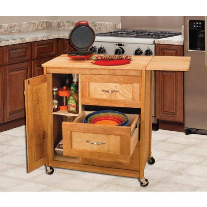 Kitchen Cart with Side Drop Leaf G86899