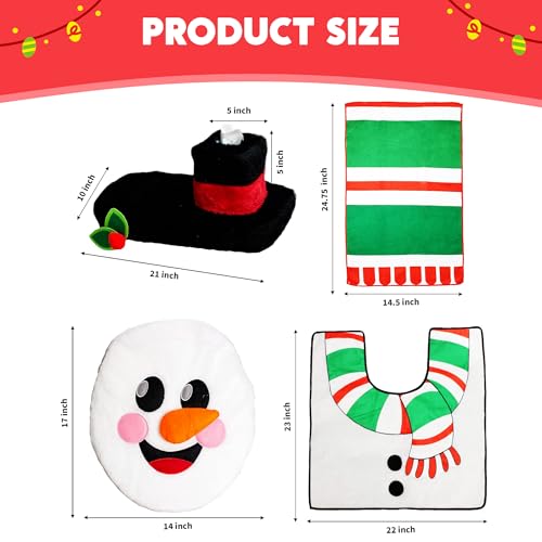 2 Set 5 Pieces Christmas Theme Bathroom Decoration Set Y386164
