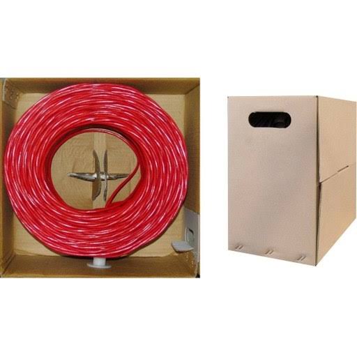 1000ft Red Solid Cat6 Plenum Bulk Cable R80509