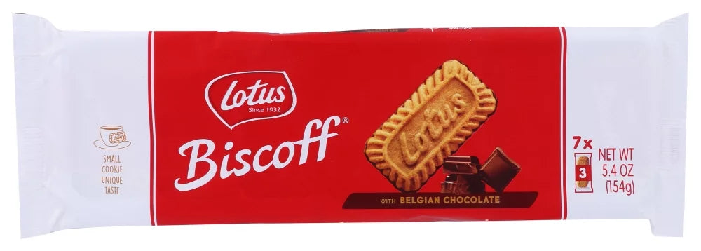 7 Fresh Packs Cookie Caramelized Biscuits with Belgian Chocolate B615962