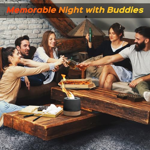 Round Concrete Smokeless Tabletop Fire Pit T988580