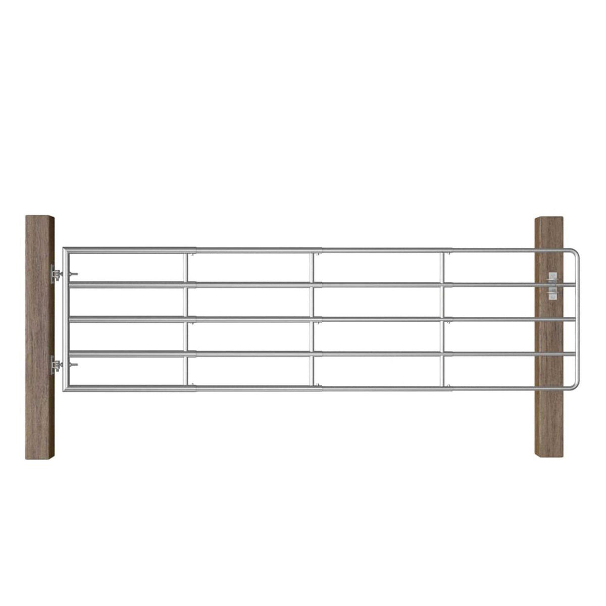 5 Bar Field Gate Steel Silver U43282