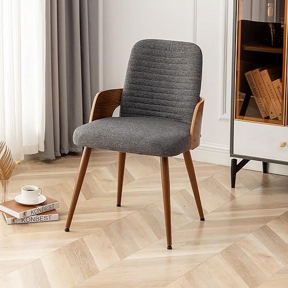 Dining Room Chairs Set of 2 Upholstered Faux Leather Metal Legs Armless W950142