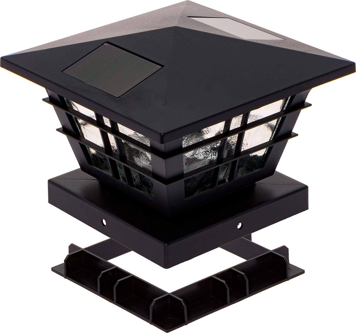 Black 12 Pack Solar Post Cap Light M755