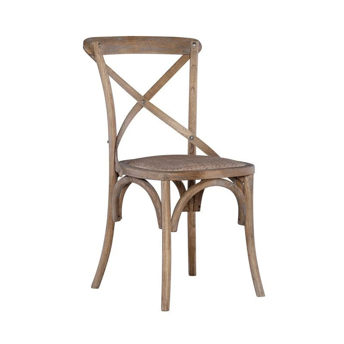 Gray Wash Wood Dining Chairs Set of Two O75688