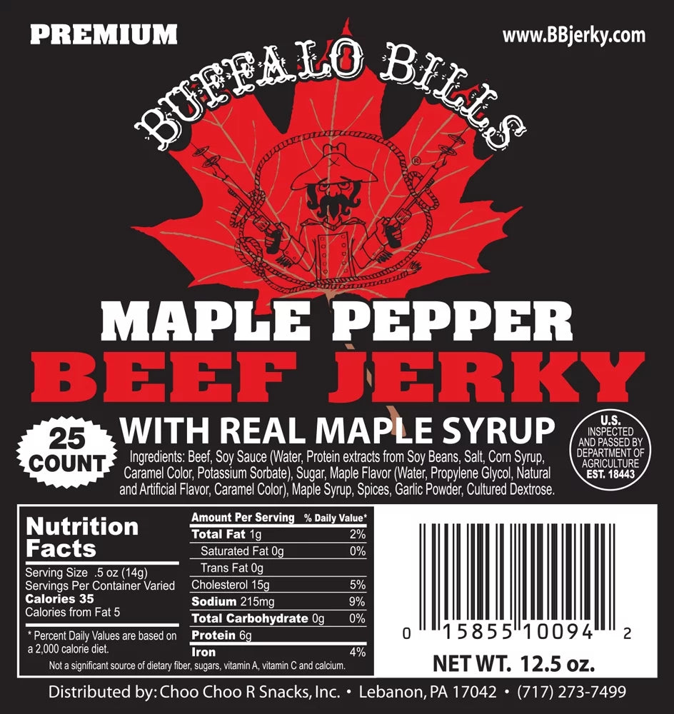 Maple Pepper Beef Jerky Strips N94577