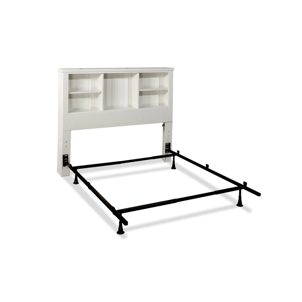 White Full Bookcase Headboard P988