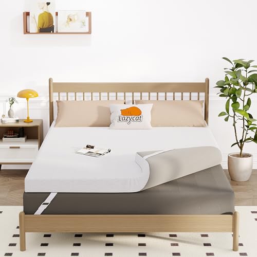 Twin XL Size Cooling Gel Memory Foam Mattress Topper with Removable Washable Cover X71785