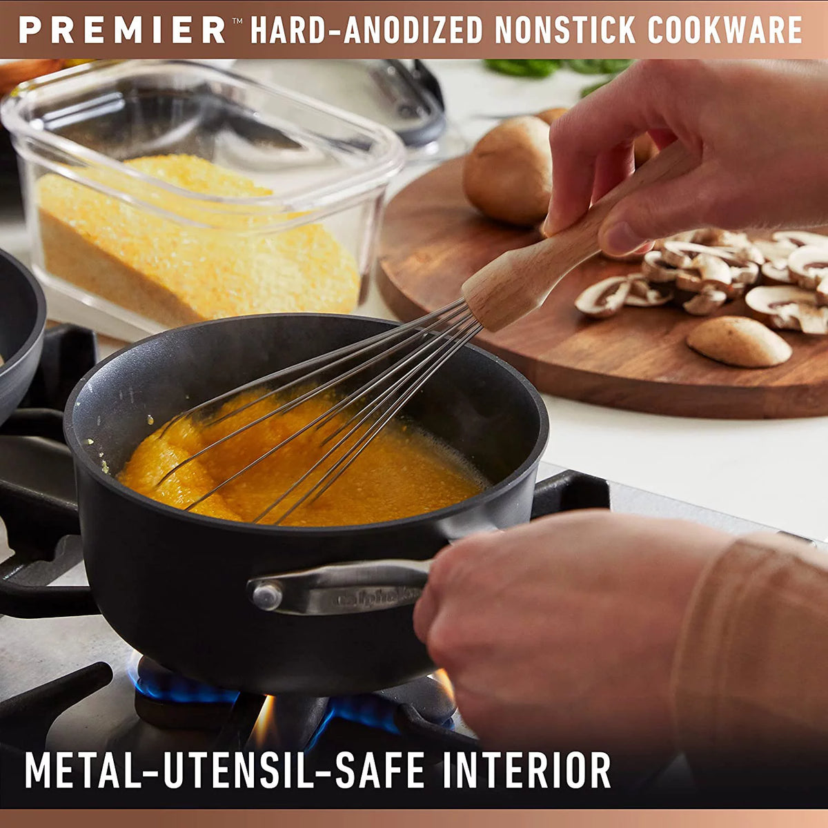 13-Inch Hard-Anodized Nonstick Deep Skillet with Lid T868511