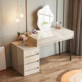 Beige Glossy Desk with 5 Drawers E1948