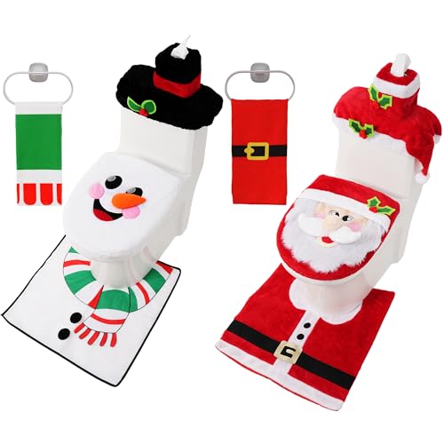 2 Set 5 Pieces Christmas Theme Bathroom Decoration Set Y386164