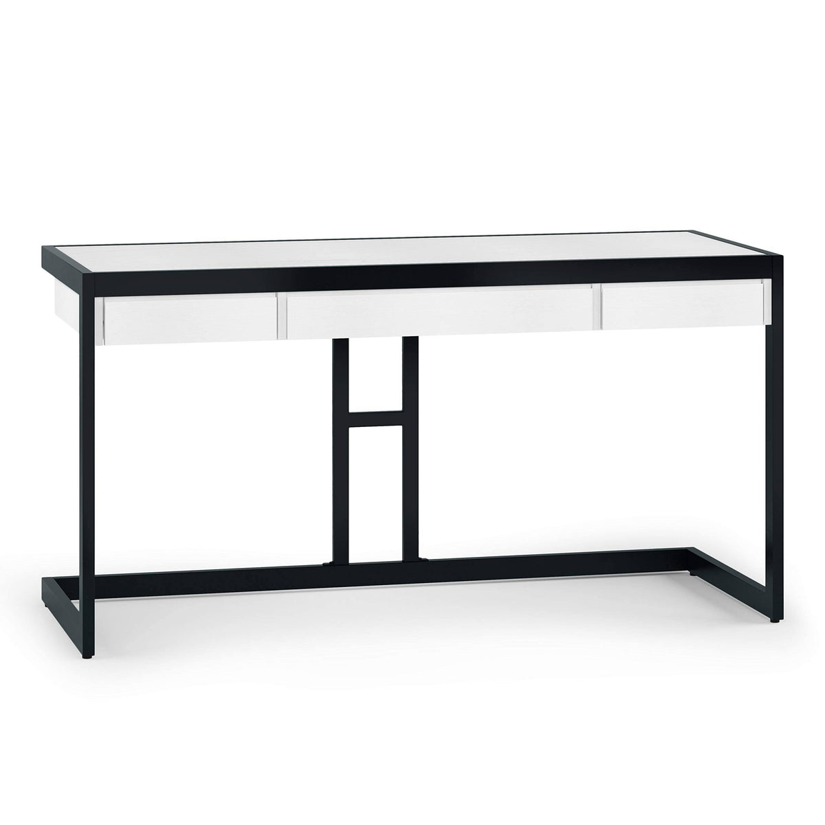 Distressed White Solid Acacia Wood Writing Office Desk S904