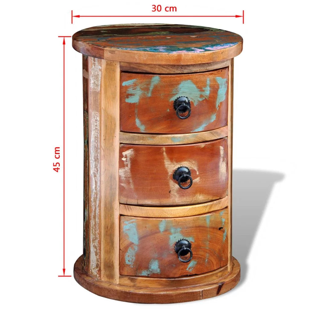 Reclaimed 3 Drawer Solid Wood Cabinet I339