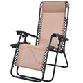 Beige Reclining Zero Gravity Chair L61959