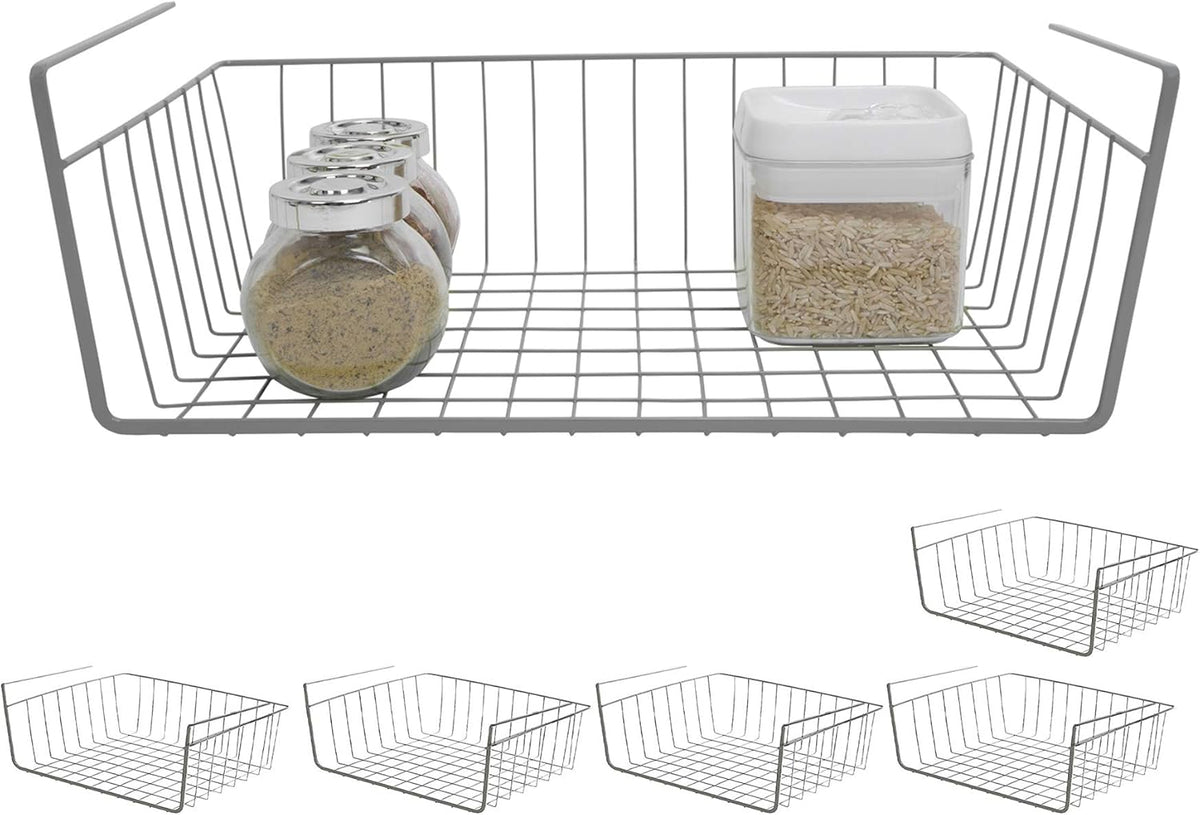Bronze Steel Wire Undershelf Storage Basket Set of 6 U58552