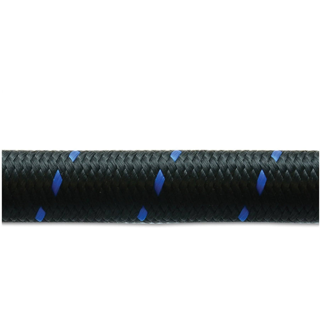 -4 Black Blue Nylon Braided Flex Hose V407