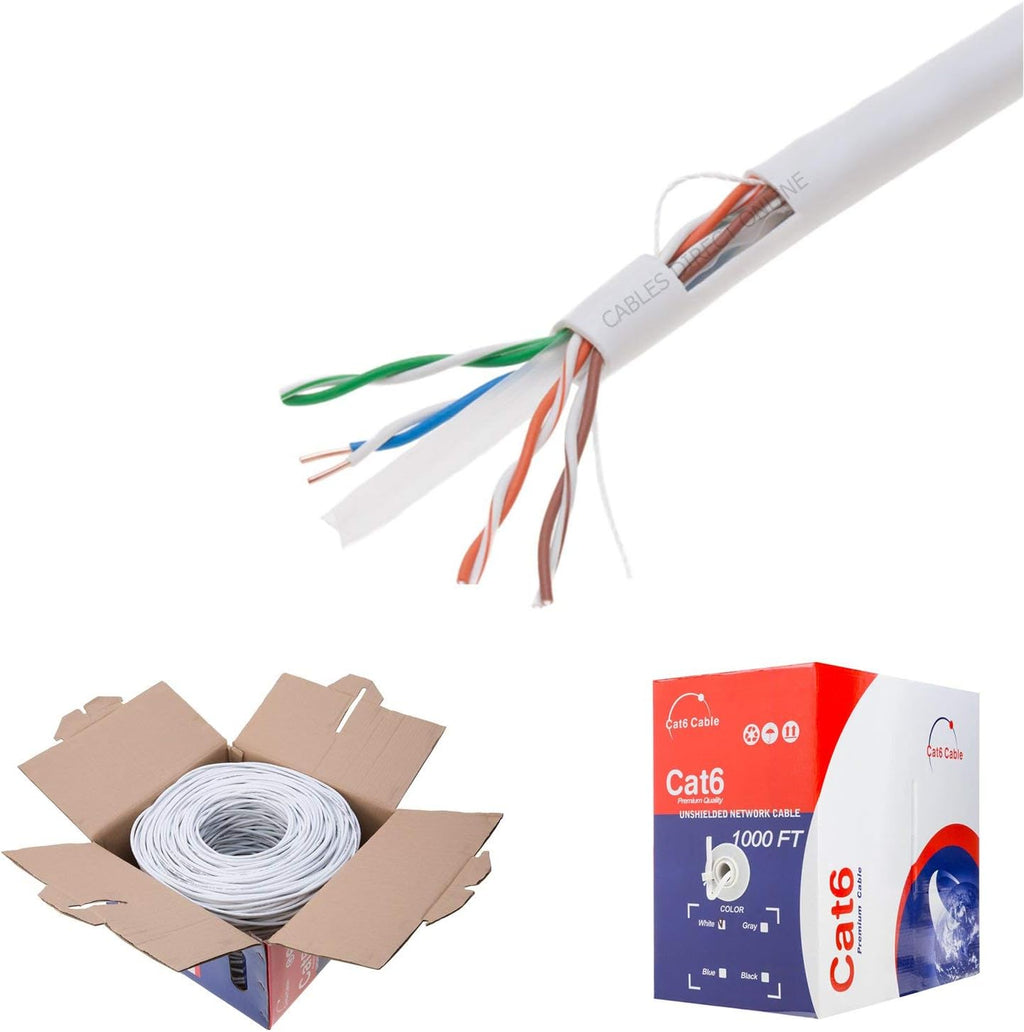 Orange CAT6 1000ft UTP Solid Ethernet Cable 23AWG Y742