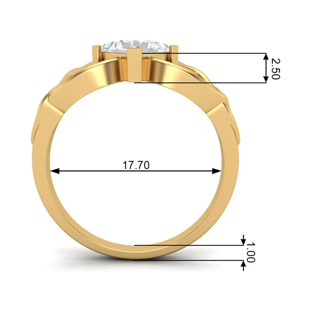 0.75 Carat Moissanite Diamond E Color VS1 Clarity 925 Silver Celtic Ring W43232