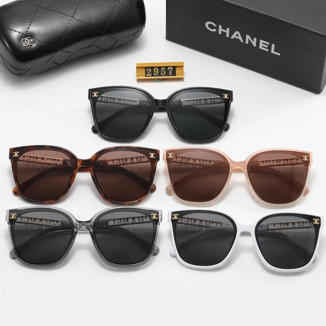 Double C Hollow Large Letter Polarized Sunglasses L6282