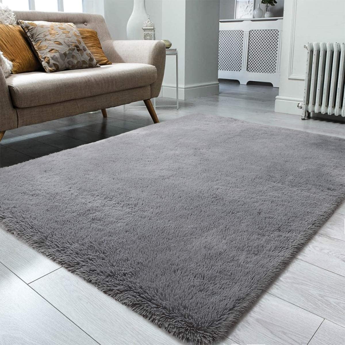 Soft Fluffy Shaggy Area Rug Pink 5 x 8 Feet D4806