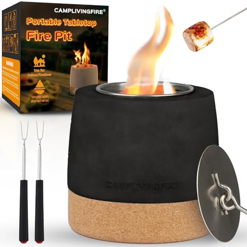 Round Concrete Smokeless Tabletop Fire Pit T988580