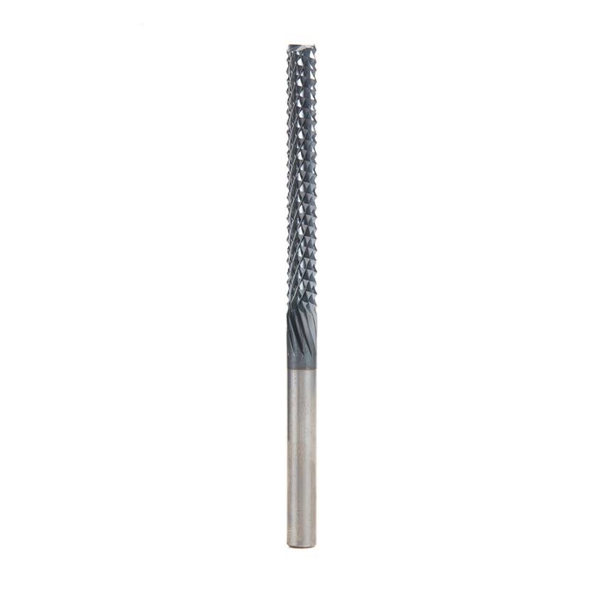 Solid Carbide Fiberglass and Composite Cutting 1/4 Dia x 2-1/8 x 1/4 Shank AlTiN Coated Mill End D3829