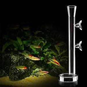 Aquarium Shrimp Feeding Tube and Dish Clear Crystal Glass Feeder Tray W7457