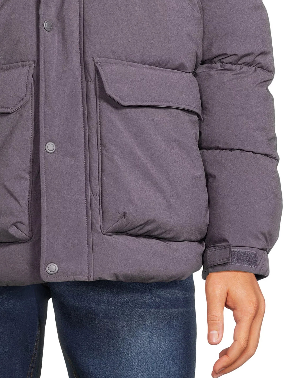 Men's Quilted Puffer Jacket with Removable Hood H83906