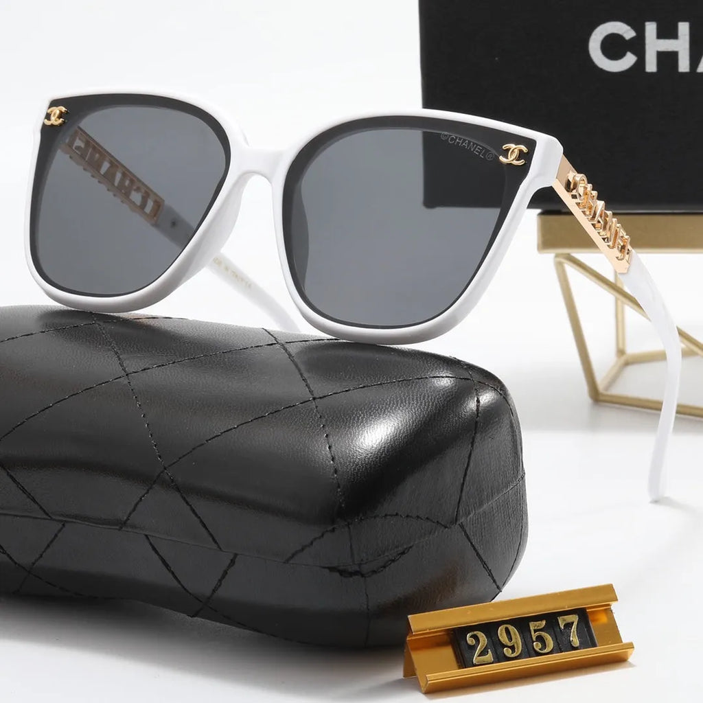 Double C Hollow Large Letter Polarized Sunglasses L6282