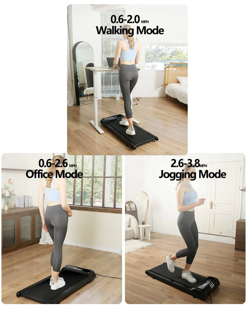 2 in 1 Under Desk Treadmill, 2.5HP Quiet Portable Treadmill, Black N389