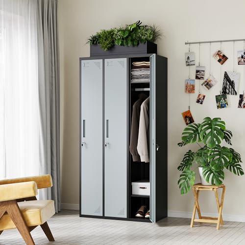 71" Steel Lockable Storage Cabinet with 4 Door W20034