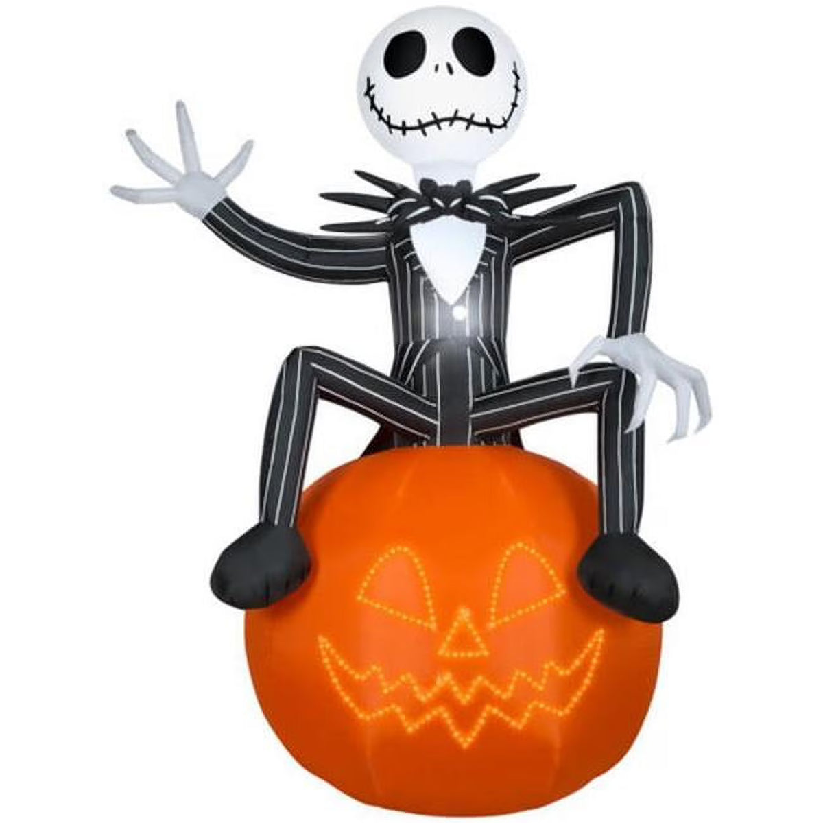 Jack Skellington on Pumpkin Halloween with Micro LED Lights I6623