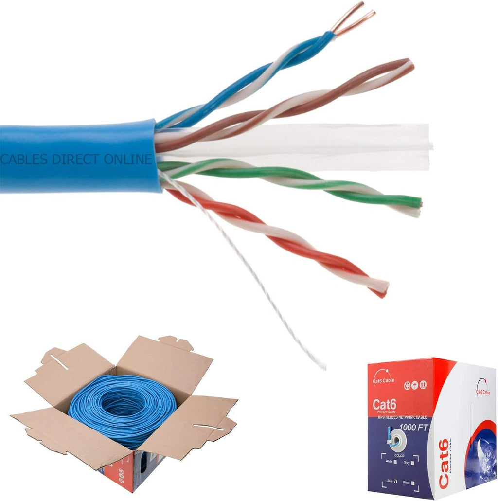 Orange CAT6 1000ft UTP Solid Ethernet Cable 23AWG Y742