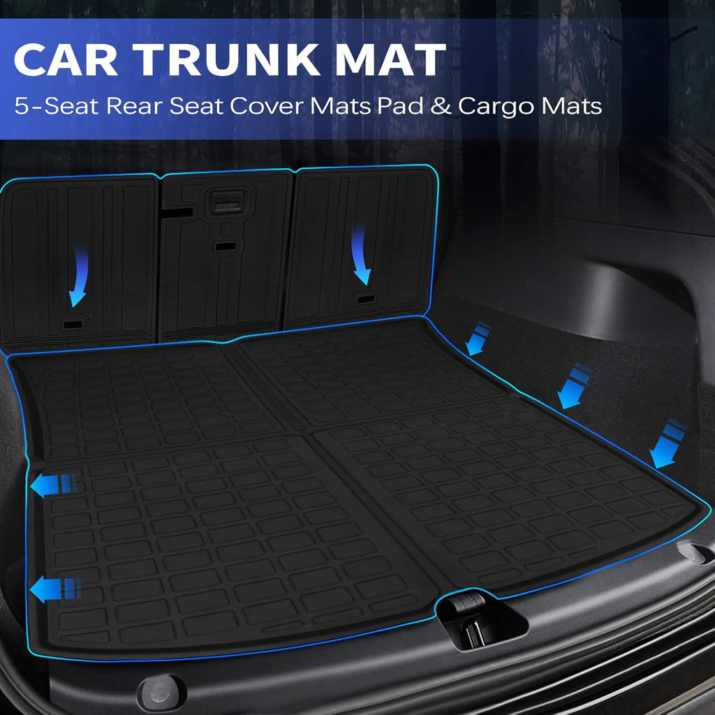 Black All-Weather Trunk Mats Cargo Liner R4131
