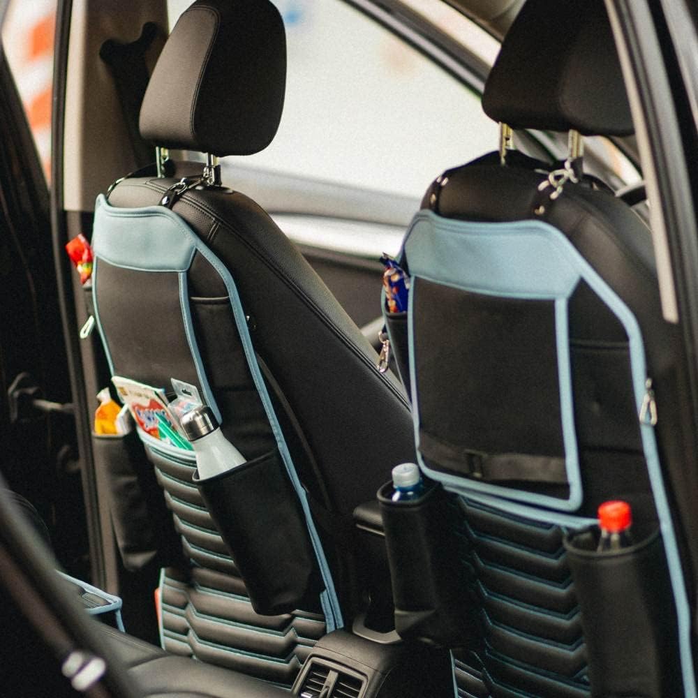Black Navy Blue Pack of 2 Car Seat Organizer C7820