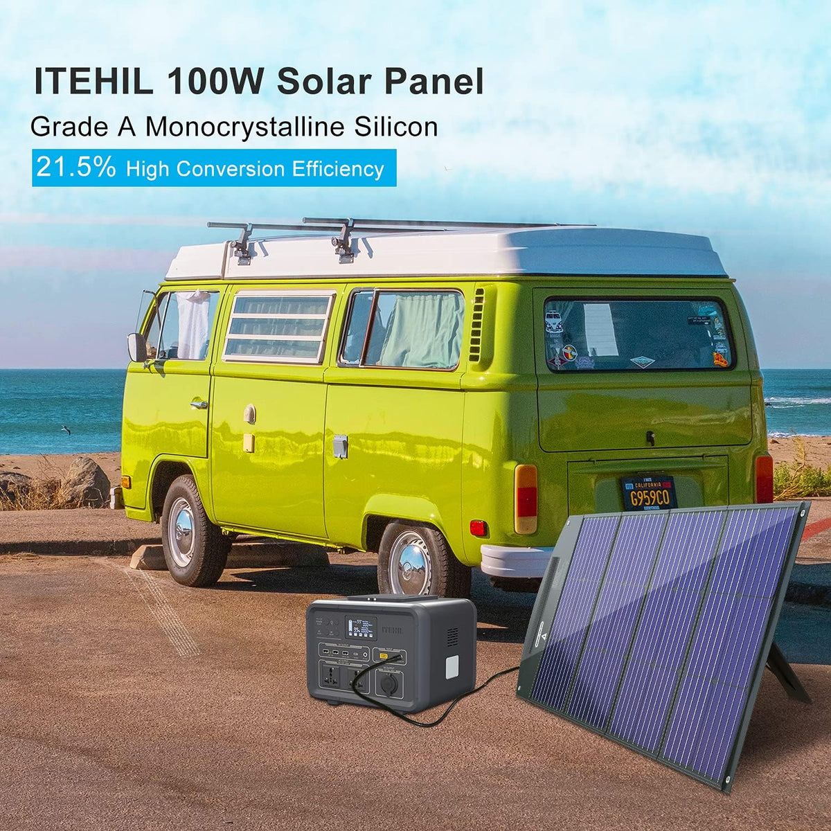 100W 18 Volt Monocrystalline Foldable Solar Panel with USB Output Z509