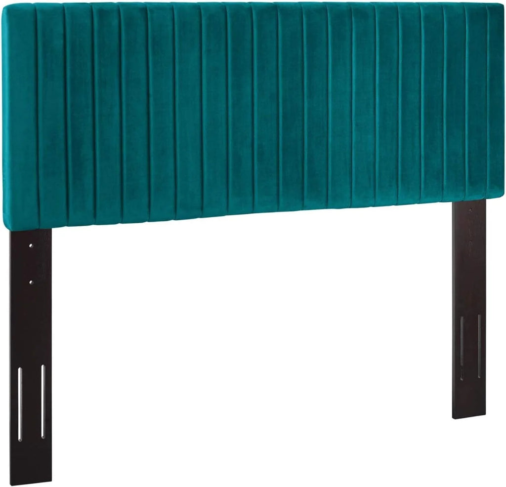 Full/Queen Velvet Channel Tufted Headboard O528916