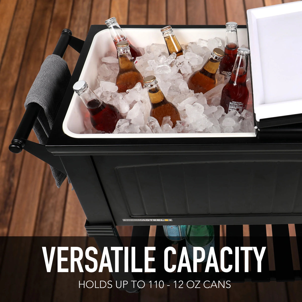 80-Qt Steel Patio Cooler on Wheels P99699