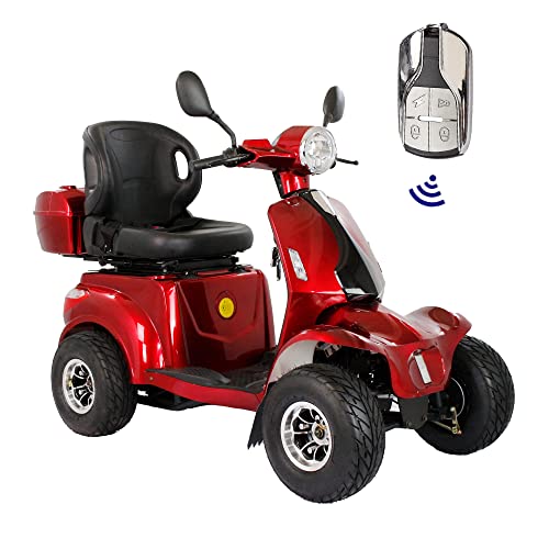Heavy Duty 4-Wheel Electric Mobility Scooter with Adjustable Seat L52403