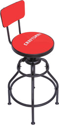 Adjustable Height Work Shop Stool with Padded Vinyl Seat O21443