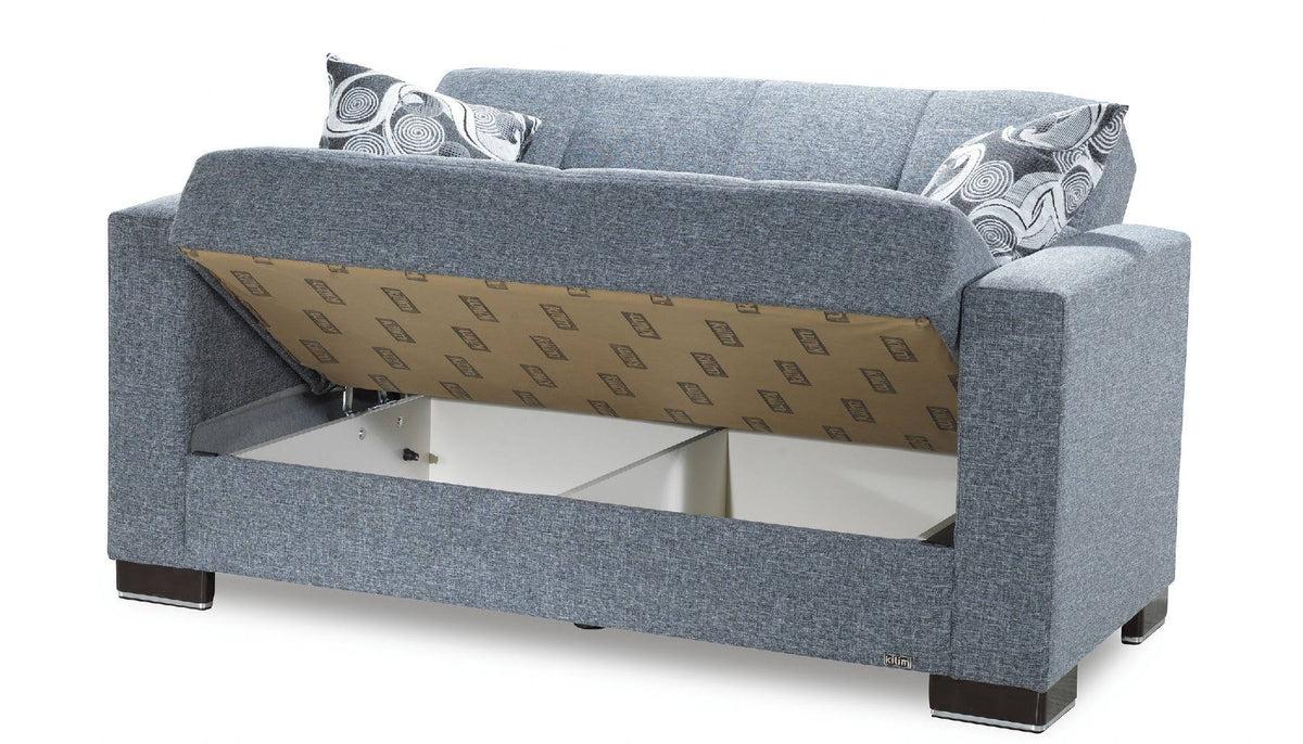 Gray Fabric Loveseat A122