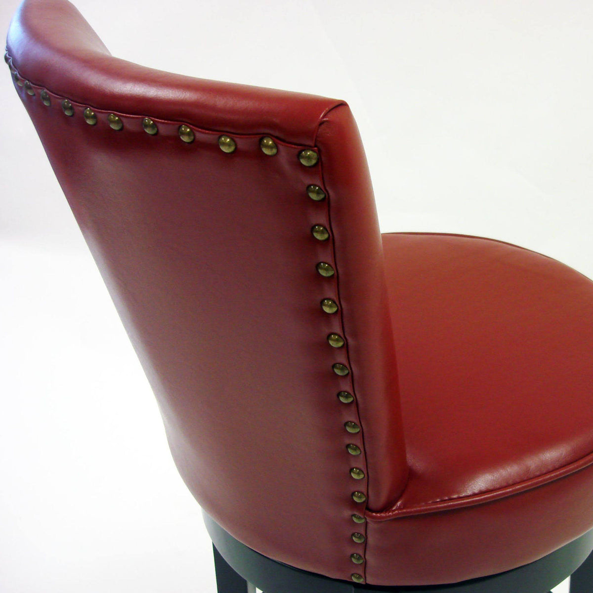 Red Bicast Leather Swivel Bar Stool J305