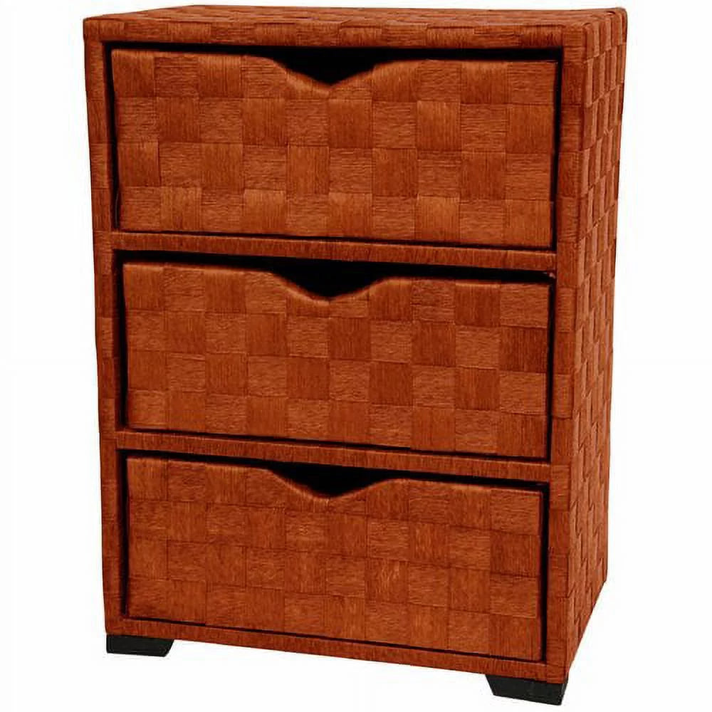 Natural Fiber 3 Drawer Chest of Drawers T1463
