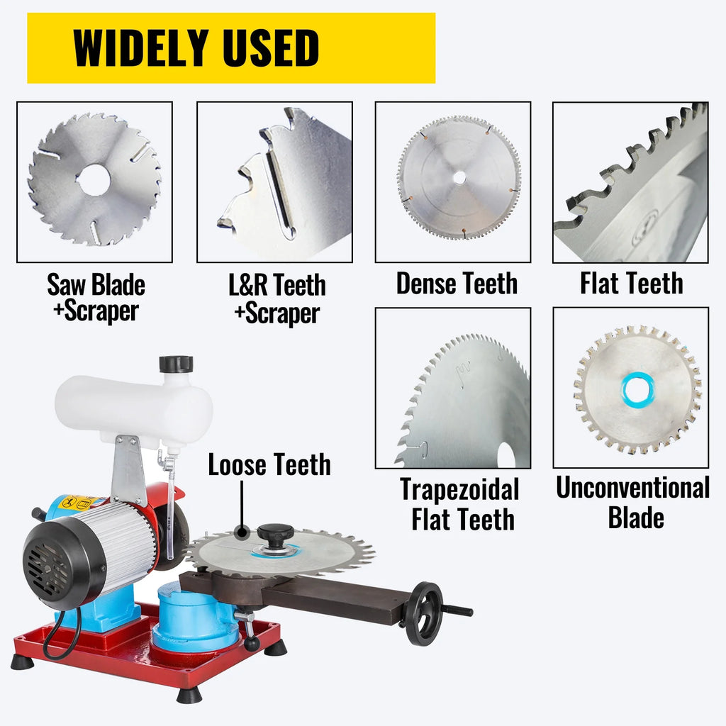 110V 370W Rotary Saw Blade Sharpener Machine with Water Tank I2408
