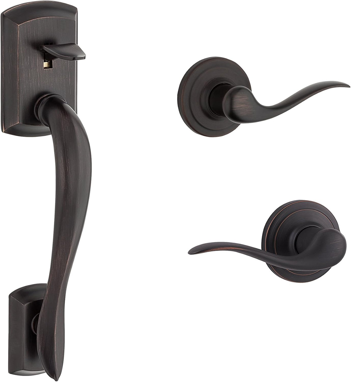 Venetian Bronze Exterior Handle with Levers K3947