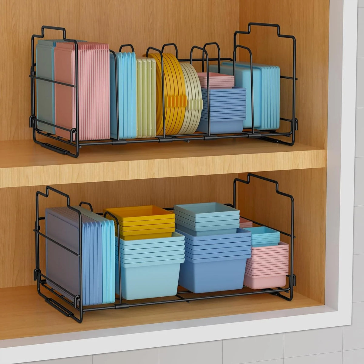 Black Plastic Lid Organizer with 4 Dividers Z11914