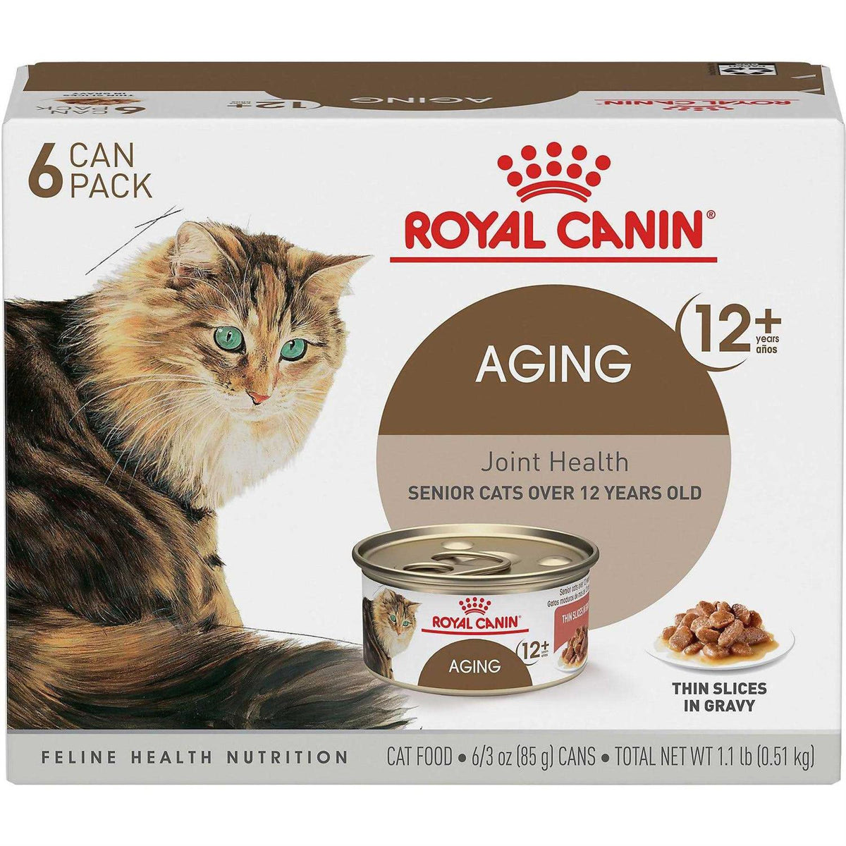 Aging 12+ Thin Slices in Gravy Canned Cat Food C97734